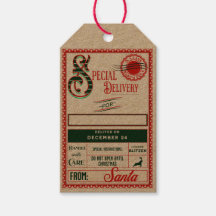Entrega especial de Papais noeis | Etiqueta de pre