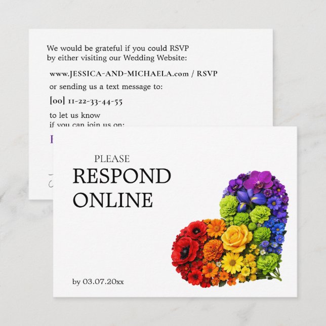 🌈 Entrelaçado no Orgulho Horizontal RSVP Online  (Frente/Verso)