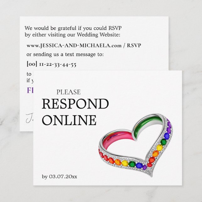 🌈 Entrelaçado no Orgulho Horizontal RSVP Online  (Frente/Verso)
