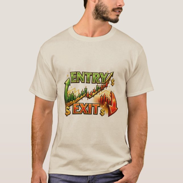 Entry Exit Trading Strategy Graphic Men’s T-Shirt  (Frente)
