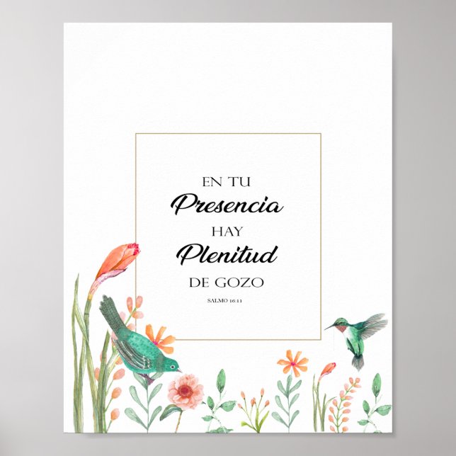 Entu presencia hay plenitud de gozo Póster (Frente)