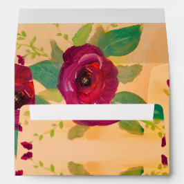 Envelope bonito com padrão de Rosa