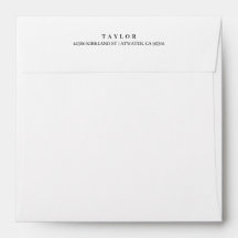 Envelope Branco Simples Moderno Pré-endereçado
