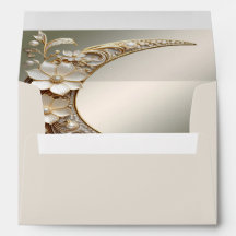 Envelope com Moldura de Lua Crescente Decorativa