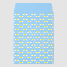 Envelope com padrão de corações