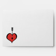 Envelope de cartão vermelho