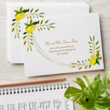Envelope de Casamento de Aniversário de Lemon Sque