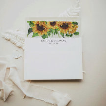 Envelope de Casamento de Girassol Liner