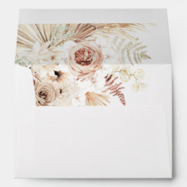 Envelope de Casamento de Grass Boho Pampas Minimal