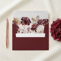 Envelope de Casamento de Outono com Hortênsia Borg
