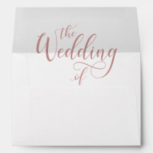 Envelope de Casamento Elegante de Script de Casame