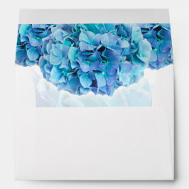 Envelope de Casamento Trendy Blue Hydrangea