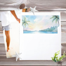 Envelope de Casamento Tropical Bliss Liner