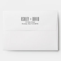 Envelope de Convite Chic Moderno