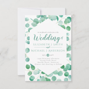 Envelope de Convite de casamento Eucalyptus Greene