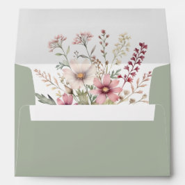 Envelope de Convite de Casamento Floral de Primave