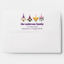 Envelope de Convite de festas de papoila, Partido 