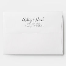 Envelope de Convite de Script Whimsical
