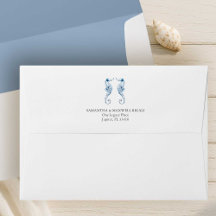 Envelope de Endereço de Regresso de Casamento de P