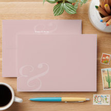 Envelope de Endereço de Retorno de Casamento Blush