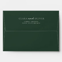Envelope de Endereço de Retorno de Casamento em Ve