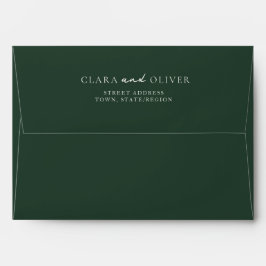 Envelope de Endereço de Retorno de Casamento em Ve