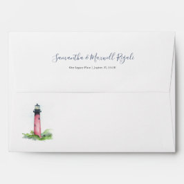 Envelope de Endereço de Retorno de Farol Náutico