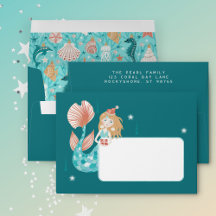 Envelope de endereço para devolução de sereia no N