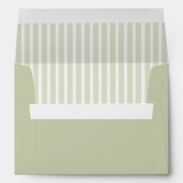 Envelope de Listras Verde Oliva Elegante