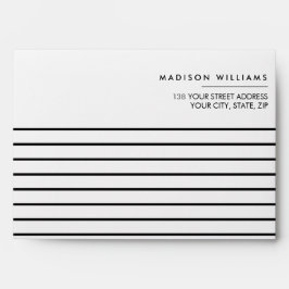 Envelope de Monograma Mínimo Personalizado