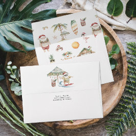 Envelope de Natal Tropical Personalizado Divertido