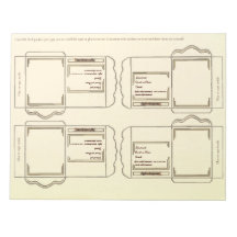 Envelope de Sementes creme Bloco de Notas DIY