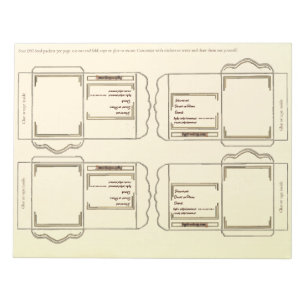 Envelope de Sementes creme Bloco de Notas DIY