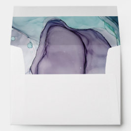 Envelope Elegante de Abstrato de Tinta e Chá