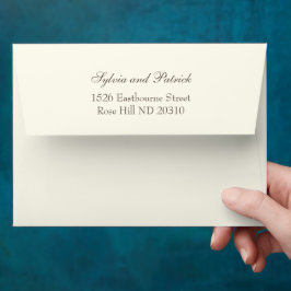 Envelope elegante de casamento minimalista da Cost