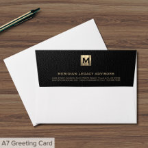 Envelope Elegante de Endereço de Retorno do Monogr