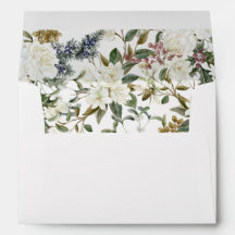 Envelope floral de primavera e inverno 