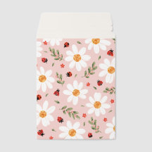 Envelope Joaninha & Flor Branca