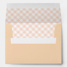 Envelope Lined de Xadrez de Peach Buffalo