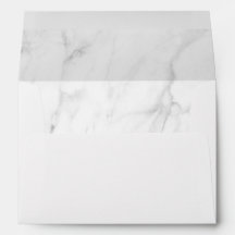 Envelope Marble Black and White Lined Wedding