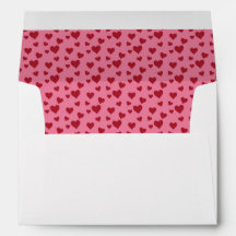 Envelope Namorados de coração vermelho e rosa