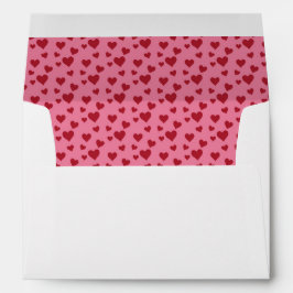 Envelope Namorados de coração vermelho e rosa