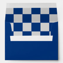 Envelope papel de carta azul e cinza