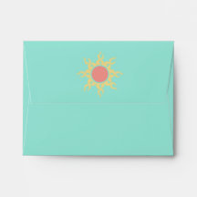 Envelope RSVP de Casamento Tribal Sun Southwestern