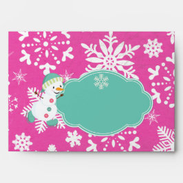Envelope Snowman Joy Winter Holiday