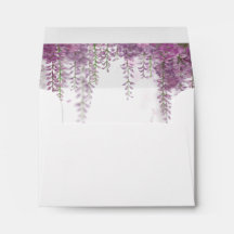 Envelopes de Cartões de agradecimentos Floral Roxo
