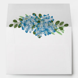 Envelopes De Casamento Floral Hydrangea Azul