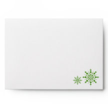 Envelopes de Feriado de Neve Verde