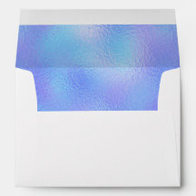 Envelopes de folha iridescente falsa por dentro