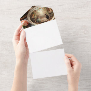 Envelopes e Designs de Cartões de Casamento Elegan